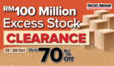 Harvey Norman RM100 Million Excess Stock Clearance Promotion