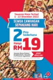 Domino’s Pizza 2 Regular Pizzas for only RM19 Promotion Dec 2022