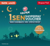 Caltex : Free RM5 cashback for ShopeePay on  May 2022