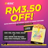 Movie Tickets & Popcorn RM3.50 at Selected GSC Cinemas