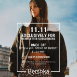 Bershka 11.11 Promotion – RM31 OFF
