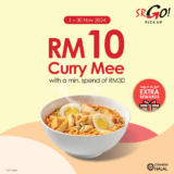 Enjoy RM10 Curry Mee with Secret Recipe’s SRGO! Pick Up – Limited-Time Deal!