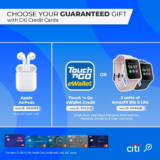 Free RM350 TNG eWallet  or Amazfit Bip S Lite with Citibank Card