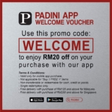 PADINI Mobile Shopping App Free RM20 Voucher