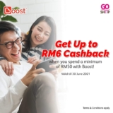 GoShop Free RM6 Cashback with Boost