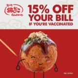 Gindaco Extra 15% Off on Total Bills Promo