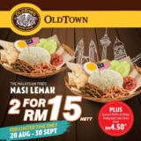OldTown White Coffee TWO Nasi Lemak for only RM15