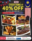TGI Fridays Everything 40% Off Merdeka Promo