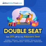 Bus Online Ticket 20% Off Double Seat Promotion