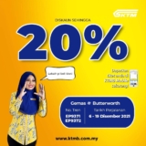 ETS Ticket for Gemas – Butterworth 20% Off Promotion