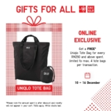 FREE UNIQLO Tote Bag Online Shopping Promotion