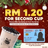 Daboba 2nd cup drinks RM1.20 Christmas Day Promotion