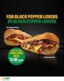 Subway Black Pepper Chicken or Beef Footlong 2022