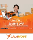 Lalamove RM5 Off x 2 Promo Code for March 2022