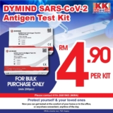 Covid-19 rapid test kits for only RM4.90 at KK Super Mart