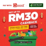 Cold Storage Free RM6 Cashback with Boost App