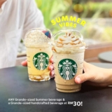 Starbucks Grande-sized Summer 1 beverage + Grande-sized handcrafted beverage at RM30