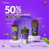 Chatime x AEON Nippon Food Fest 50% Off for Any Matcha Drinks Promotion 2022