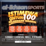 Al-Ikhsan Sports Sunway Carnival Mall Outlet Opening Free up to RM200 Vouchers Giveaway