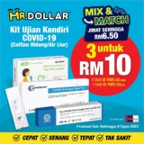 3 Covid-19 test kits (Nasal/Saliva) For Only RM10 Price Promotion