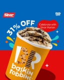 Baskin Robbins 31% OFF Vouchers for all handpacked ice cream Giveaway