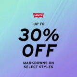 Levi’s 30% off On Select Styles + Free Shipping Promotion on August 2022