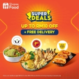 ShopeeFood Free RM10 Vouchers on Popular Restaurant Meals