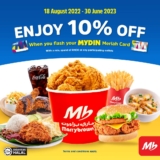 Marrybrown Meals Extra 10% Off for Mydin Meriah Members