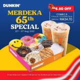Dunkin Merdeka 65th Special Promotion August 2022