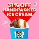 Baskin Robbins 31% Off Handpacked Pint, Quart and Half-gallon ice cream Promotion 2022
