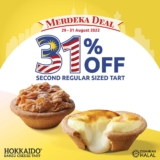 Hokkaido Baked Cheese Tart 31% off on every 2nd tart purchase from 29-31 August 2022