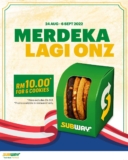 Subway 6 Cookies For Only RM10 in Celebrating Merdeka Sale 2022