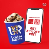 Baskin Robbins Pint Ice Cream 31% Off with Uniqlo App