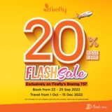 Firefly Airlines 20% Off Fare Price Flash Sale September 2022