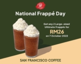 San Francisco Coffee 2 Ultimate Frappés for RM26 on National Frappé Day 2022