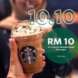 Starbucks 10.10 Sale Grande-sized beverage for only RM10!