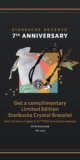 Starbucks Free Limited Edition Crystal Bracelet
