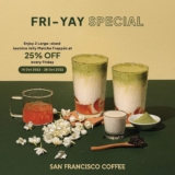 San Francisco Coffee Large-sized Jasmine Jelly Matcha Frappés Extra 25% Off Promotion