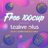 FREE 100 Tealive Drinks at Tealive Plus, Suria KLCC!