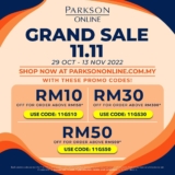 Parkson Online 11.11 Sale 2022