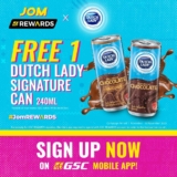 FREE Dutch Lady Signature Can Drink for GSC Rewards member