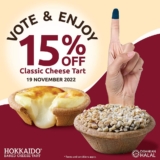 Hokkaido Baked Cheese Tart GE15 15% Off Regular Sized Classic Cheese Tart Promotion