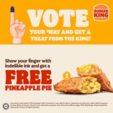 Burger King GE15 Free Pineapple Pies Giveaway