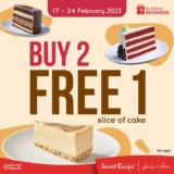 Secret Recipe Buy 2 Free 1 slice of cake promotion on February 2023