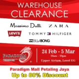 Shoppers Hub Warehouse Clearance in Paradigm Mall Petaling Jaya