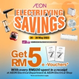 AEON Electrifying Promo Free RM5 E-voucher Giveaways
