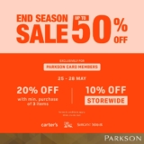 Parkson End Season Sale 2023 up to 50% Off Promotion