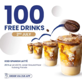 ZUS Coffee Subang Parade Opening FREE Iced Spanish Latté Giveaways