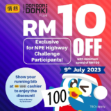 Don Don Donki Extra RM10 Off Promo for NPE Highway Challenge Participants