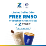 Zcity FREE RM50 ZUS Coffee e-Voucher (credit reload)